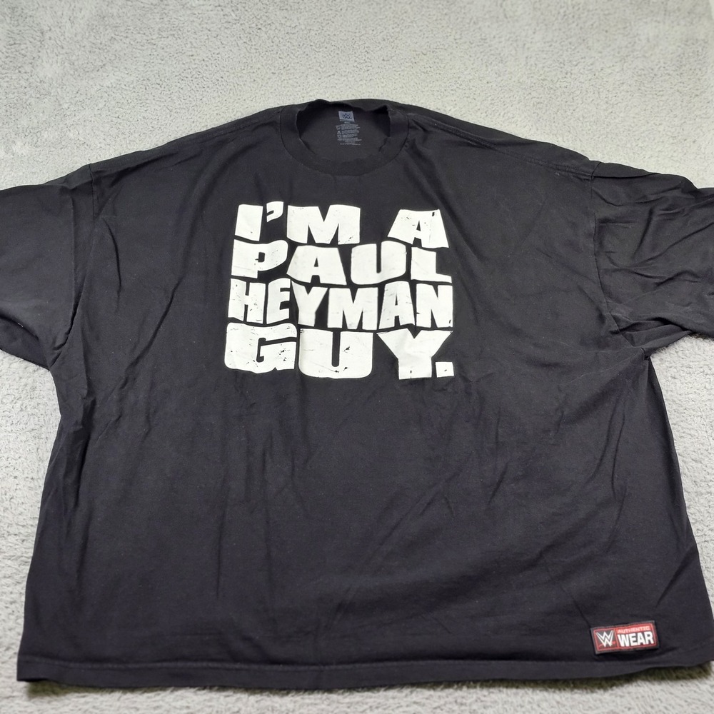 WWE Paul Heyman Guy Shirt Mens 5XL Black Authentic Wear Wrestling T-Shirt Tee